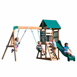 Backyard Discovery Buckley Hill Play Tower with Swings and Slide