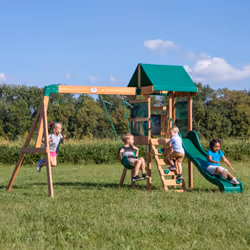 Backyard Discovery Buckley Hill Play Tower with Swings and Slide