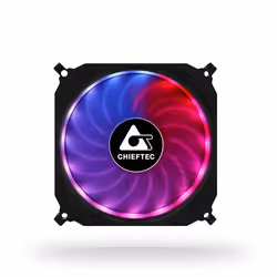 Chieftec CF-1225RGB, Ventilateur, 12 cm, 1200 tr/min, 16 dB, 53 cfm, Noir