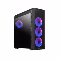 Chieftec GL-04B-OP, Midi Tower, PC, Noir, ATX, micro ATX, Mini-ATX, Acier au carbone, Verre trempé, Jouer