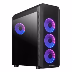 Chieftec SCORPION 4, Tower, PC, Noir, ATX, micro ATX, Mini-ITX, SPCC, Verre trempé, Jouer