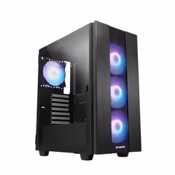 Chieftec HUNTER 2, Midi Tower, PC, Noir, ATX, micro ATX, Micro-ITX, Métal, Verre trempé, Jouer