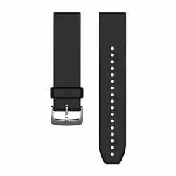 Garmin QuickFit 22, Bande, Approach S60, fēnix 5, Forerunner 935, quatix 5, quatix 5 Sapphire, Silicone, Argent, 22 mm
