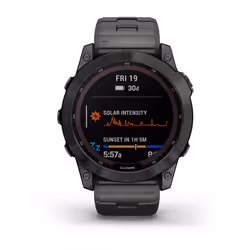 Garmin fenix 7X 51 mm Tactile Noir, Titane Wifi GPS (satellite)
