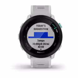 Garmin Forerunner 55 Montre GPS Running 42 mm Noir Bracelet Blanc - Vue supplémentaire 2