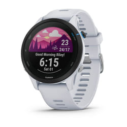 Montre de sport garmin forerunner 255 music blanc