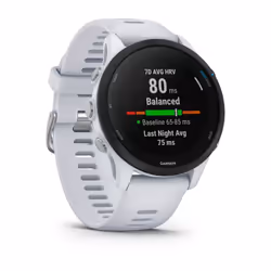 Montre de sport garmin forerunner 255 music blanc