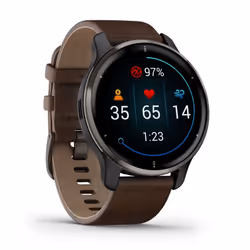 Garmin Venu 2 AMOLED Numérique 416 x 416 pixels Écran tactile Noir, Gris Wifi GPS (satellite)