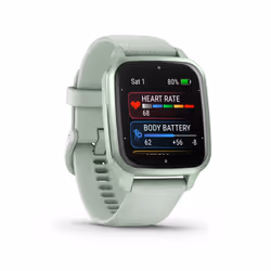Garmin Venu Sq 2 40mm Tactile Métallique, Couleur menthe GPS (satellite)