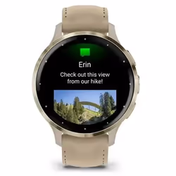 Garmin 010-02785-55 Montre connectée 41 mm Or GPS bracelet cuir - Vue supplémentaire 4