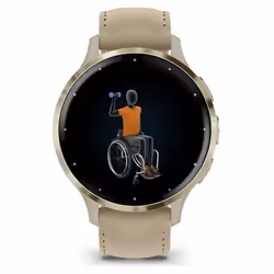 Garmin 010-02785-55 Montre connectée 41 mm Or GPS bracelet cuir - Vue supplémentaire 6