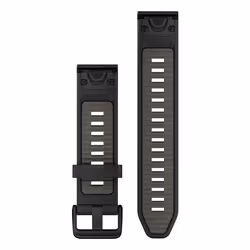 Garmin Quickfit Bande Noir, Gris Silicone - Vue supplémentaire 2