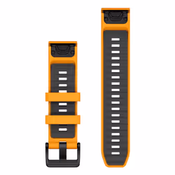 Garmin QuickFit Bande Graphite, Orange Silicone - Vue supplémentaire 2