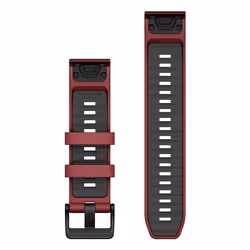 Garmin QuickFit Bande Graphite, Rouge Silicone - Vue supplémentaire 2