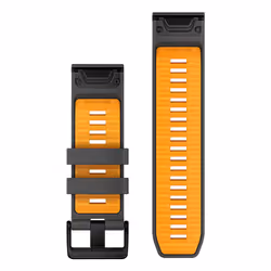 Garmin QuickFit Bande Graphite, Orange Silicone - Vue supplémentaire 2