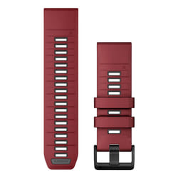 Garmin QuickFit Bande Graphite, Rouge Silicone