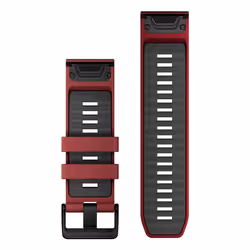 Garmin QuickFit Bande Graphite, Rouge Silicone - Vue supplémentaire 2
