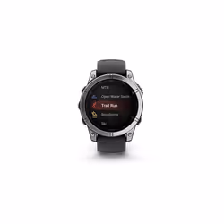 Montre connectée Garmin fenix E AMOLED 47mm Acier Silver avec bracelet Graphite
