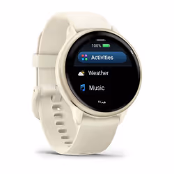 Garmin vívoactive 6 3,05 cm (1.2") AMOLED 42 mm Numérique 390 x 390 pixels Écran tactile Blanc Wifi GPS (satellite)