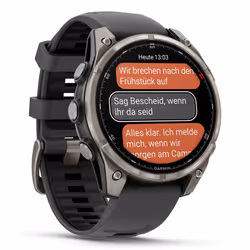 Garmin fēnix 8 Pro 3,56 cm (1.4") AMOLED 47 mm Numérique 454 x 454 pixels Écran tactile Graphite, Titane Wifi GPS (satellite)