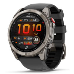 Garmin fēnix 8 Pro 3,56 cm (1.4") AMOLED 51 mm Numérique 454 x 454 pixels Écran tactile Graphite, Titane Wifi GPS (satellite)