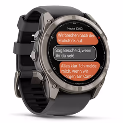 Garmin fēnix 8 Pro 3,56 cm (1.4") AMOLED 51 mm Numérique 454 x 454 pixels Écran tactile Graphite, Titane Wifi GPS (satellite)
