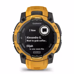 Garmin Instinct 3 3,05 cm (1.2") 45 mm Numérique 176 x 176 pixels Écran tactile Jaune, Gris Wifi GPS (satellite) - Vue supplémentaire 6