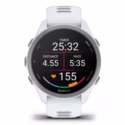 Garmin Forerunner 170 3,05 cm (1.2") AMOLED 30 mm Numérique 390 x 390 pixels Écran tactile Blanc GPS (satellite) - Vue supplémentaire 2