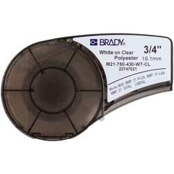 Brady M21-750-430-WT-CL étiquette à imprimer Transparent Imprimante d'étiquette adhésive