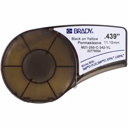 Brady M21-250-C-342-YL, Jaune, Imprimante d'étiquette non-adhésive, Polyoléfine, Mat, Fil/Câble, -55 - 135 °C