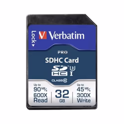 Verbatim Pro, 32 Go, SDHC, Classe 10, UHS, 90 Mo/s, 45 Mo/s
