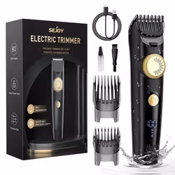 Tondeuse Cheveux Professionnelle Homme Electrique Sans Fil SEJOY - 20 Hauteurs de Coupe de Précision - Noir