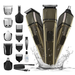 SEJOY Tondeuse à Cheveux 6 EN 1 Tondeuse Barbe Multifonctionnelle Lames Titane Inoxydable 4 Guides de Coupe Durée 90 Min