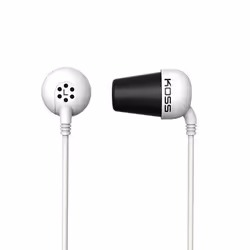 Koss PLUG W, Avec fil, 10 - 20000 Hz, Musique, Écouteurs, Blanc