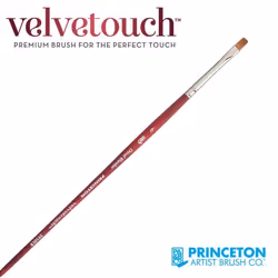 Pinceau Brosse à ombrer plate court Velvetouch Série P3950 de Princeton - nb:4
