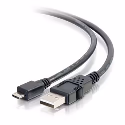 C2G 27395, 4,6 m, USB A, Micro-USB B, USB 2.0, Mâle/Mâle, Noir