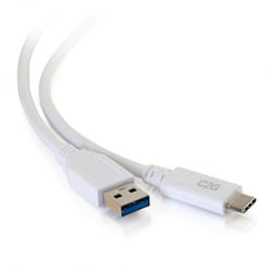 C2G Câble USB-C® vers USB-A SuperSpeed 5 Gbits/s M/M 1,8 m - Blanc