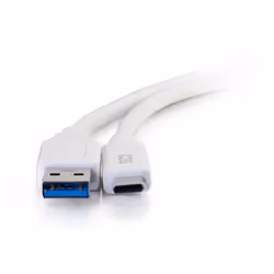 C2G Câble USB-C® vers USB-A SuperSpeed 5 Gbits/s M/M 1,8 m - Blanc