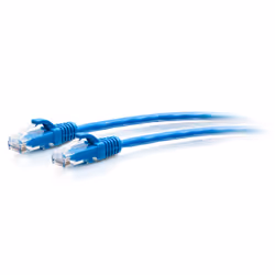 C2G Câble de raccordement Ethernet fin Cat6a non blindé (UTP) avec protection anti-accrochage de 1,8 m - Bleu, 1,8 m, Cat6a,  ...