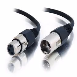C2G 2m Pro-Audio XLR Cable M/F, XLR (3-pin), Mâle, XLR (3-pin), Femelle, 2 m, Noir