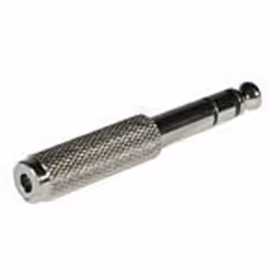 C2G Stereo M/FM Adapter, 3.5mm Stereo FM, 6.3mm Stereo M, Argent