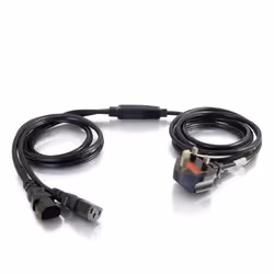 C2G Cbl/3m BS 1363 to 2x C13 Y-Cable, 3 m, BS 1363, 250 V, 13 A