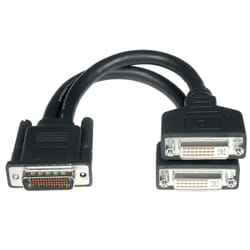 C2G LFH-59 M / 2 DVI-I F Cable 0.2m 0,2 m DMS Noir