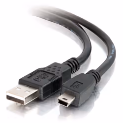 C2G Câble USB 2.0 A vers mini-B de 1 M, 1 m, USB A, Mini-USB B, USB 2.0, Mâle/Mâle, Noir