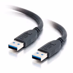 C2G 81678, 2 m, USB A, USB A, USB 3.2 Gen 1 (3.1 Gen 1), Mâle/Mâle, Noir