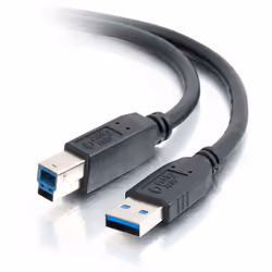 C2G 2m USB 3.0, 2 m, USB A, USB B, USB 3.2 Gen 1 (3.1 Gen 1), Mâle/Mâle, Noir