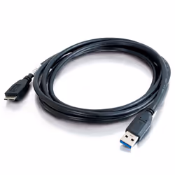 C2G 81684, 2 m, USB A, Micro-USB B, USB 3.2 Gen 1 (3.1 Gen 1), Mâle/Mâle, Noir