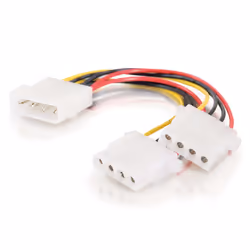 C2G Câble d'alimentation interne en Y un 5,25 po vers deux 5,25 po de 0,15 M, Multicolore, Mâle, Femelle, 27 g