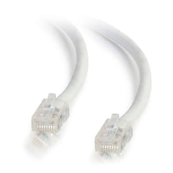 C2G Câble de raccordement réseau Cat5e sans gaine non blindé (UTP) de 0,5 M - Blanc
