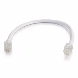 C2G Câble de raccordement réseau Cat5e sans gaine non blindé (UTP) de 0,5 M - Blanc